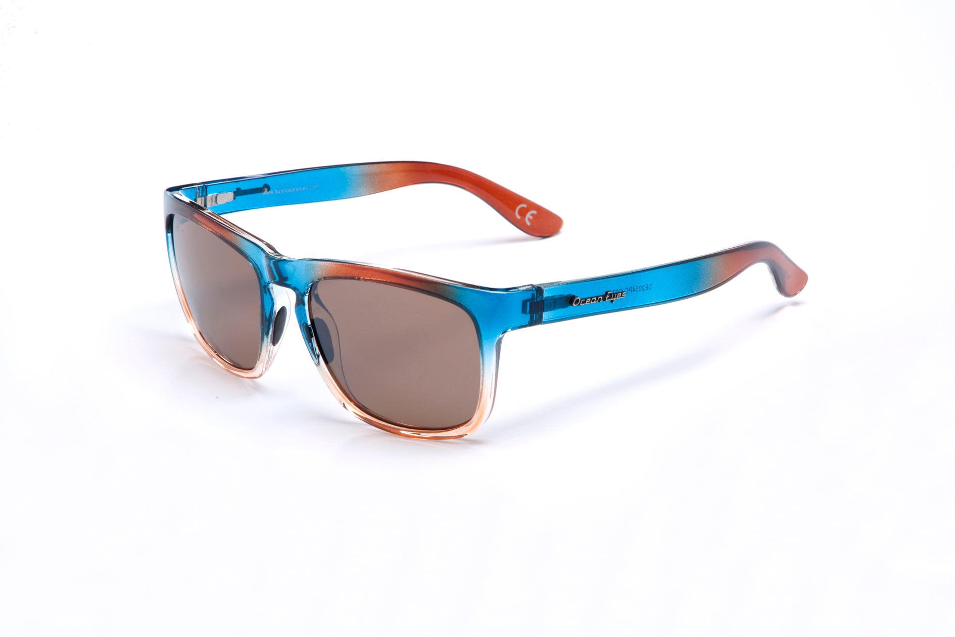 Shaka PC Shiny Crystal Brown and Blue Frame with Amber Lenses 2054PC